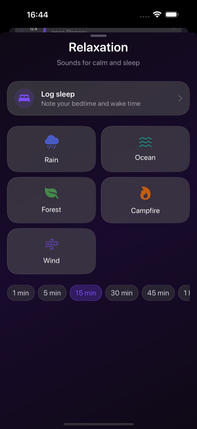 Relaxing sounds for sleep in Alinare
